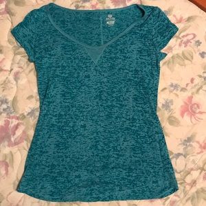 Blue workout shirt